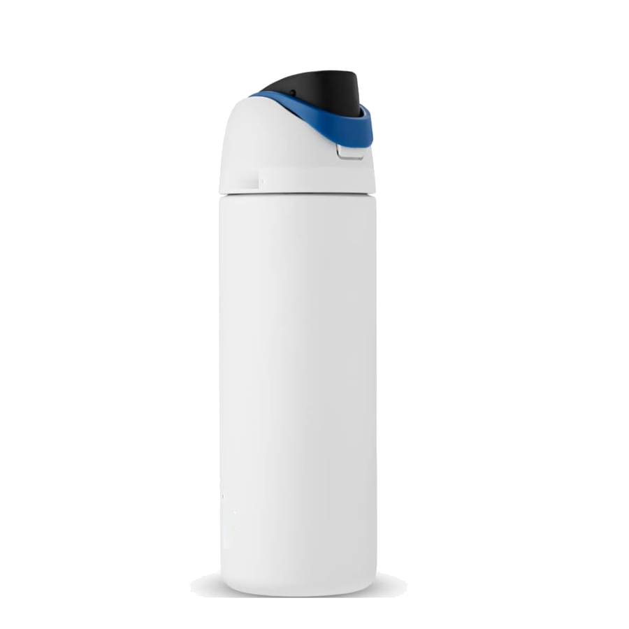 Light Gray Frosted Flip-Top Tumbler